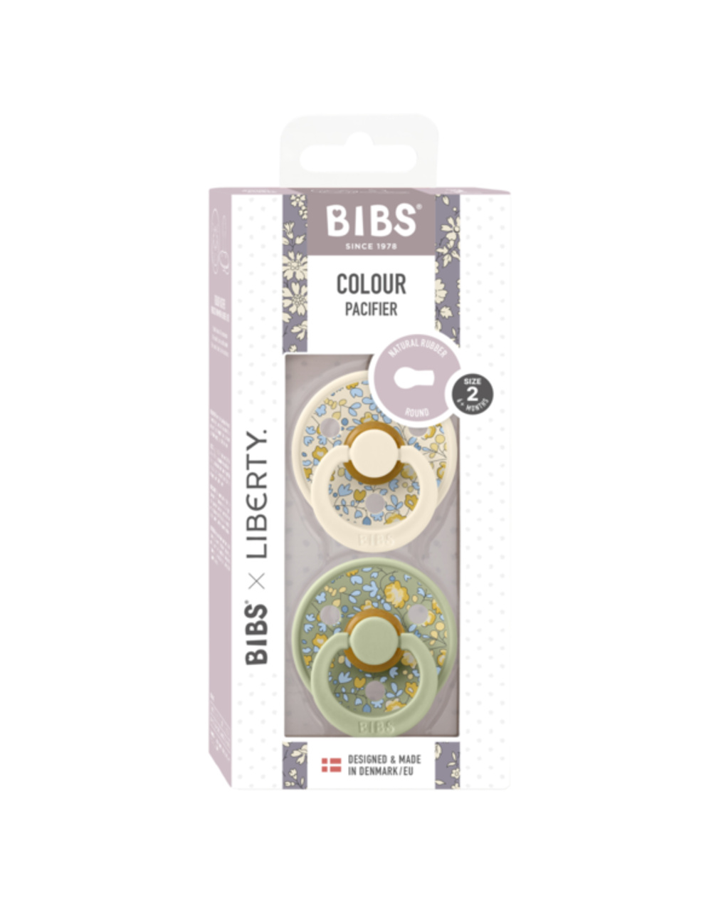 Bibs x liberty colour rotondo lattice avorio- salvia size 2 - bibs