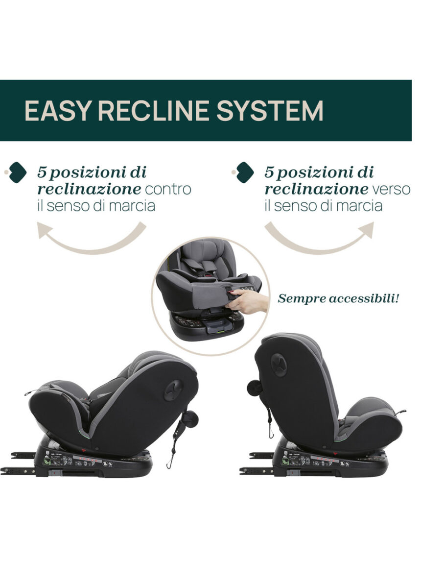 Seggiolino auto unico evo i-size (40-150 cm) grey black - chicco - Chicco