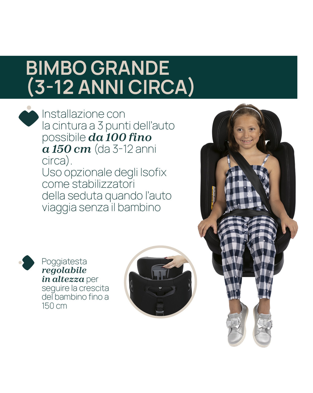 Seggiolino auto unico evo i-size (40-150 cm) grey black - chicco