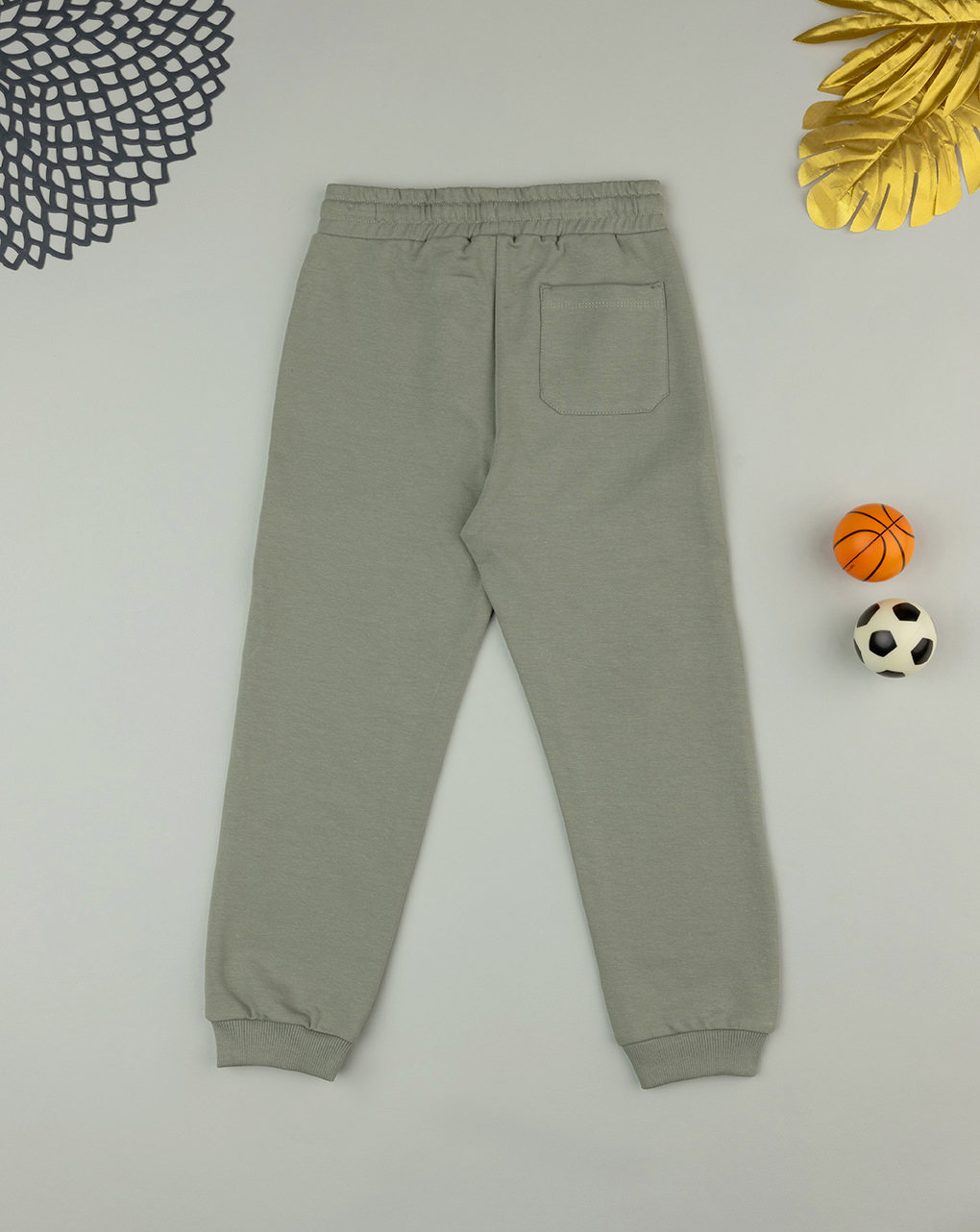 Pantaloni lunghi verdi bambino "play on"