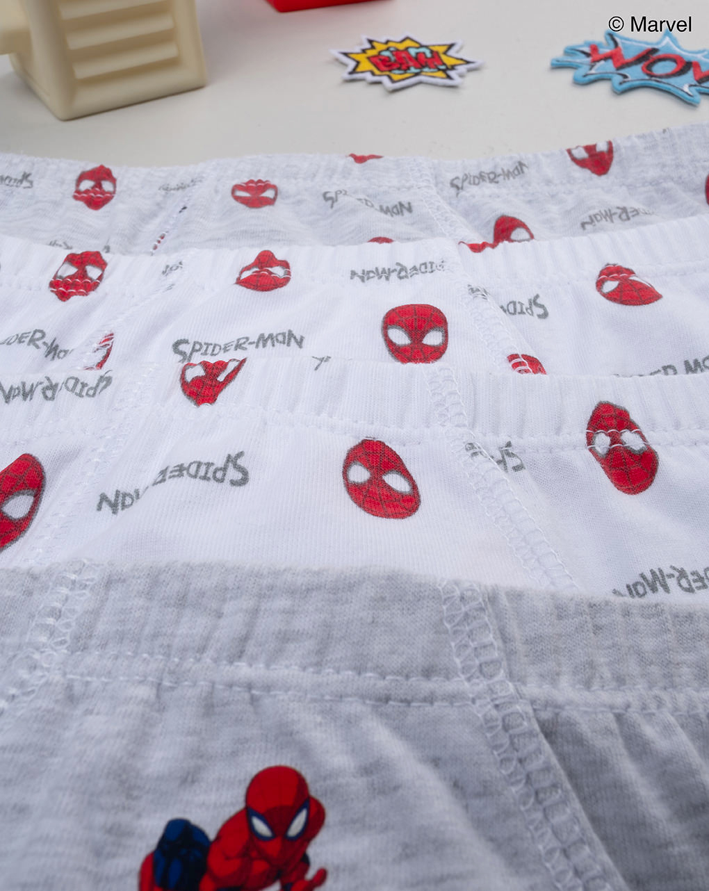 Pack 5 slip bimbo spiderman organic cotton