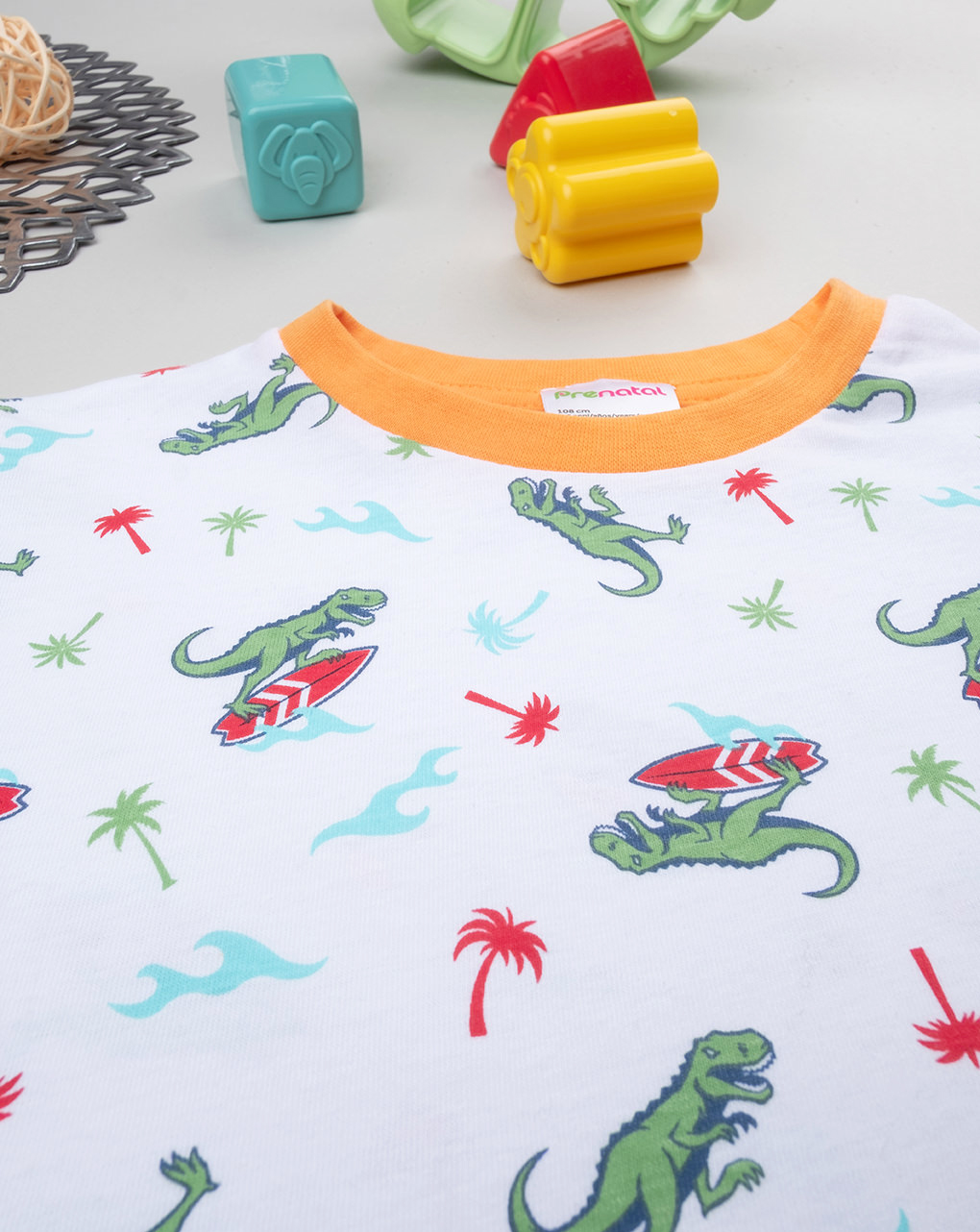 Pigiama 2 pezzi bambino t-rex surf