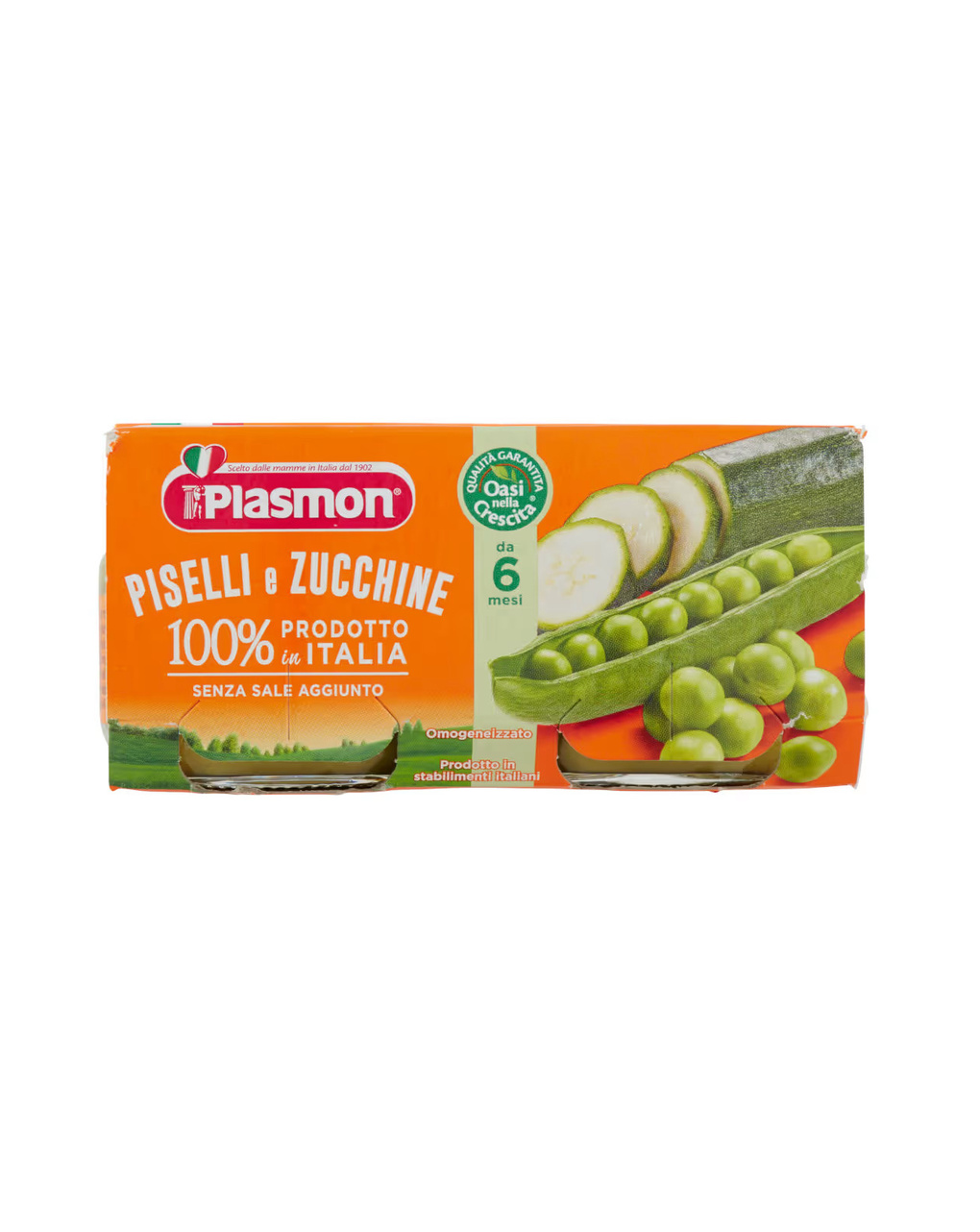 Omogeneizzato piselli – zucchine – 2x80g - plasmon