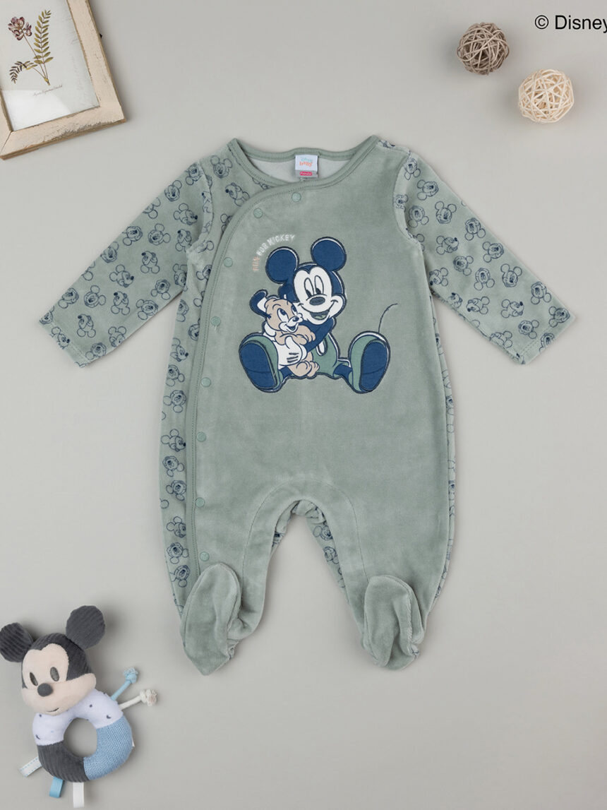 Tutina verde neonato disney topolino - Prénatal