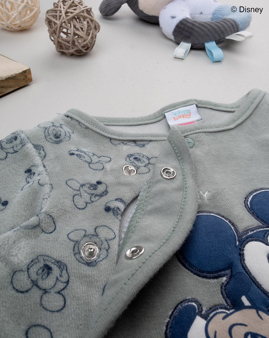 Tutina verde neonato disney topolino