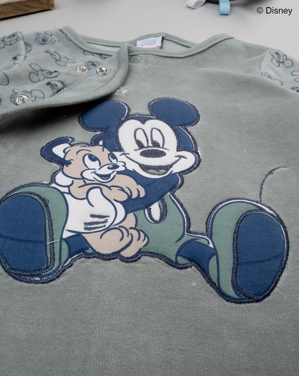 Tutina verde neonato disney topolino