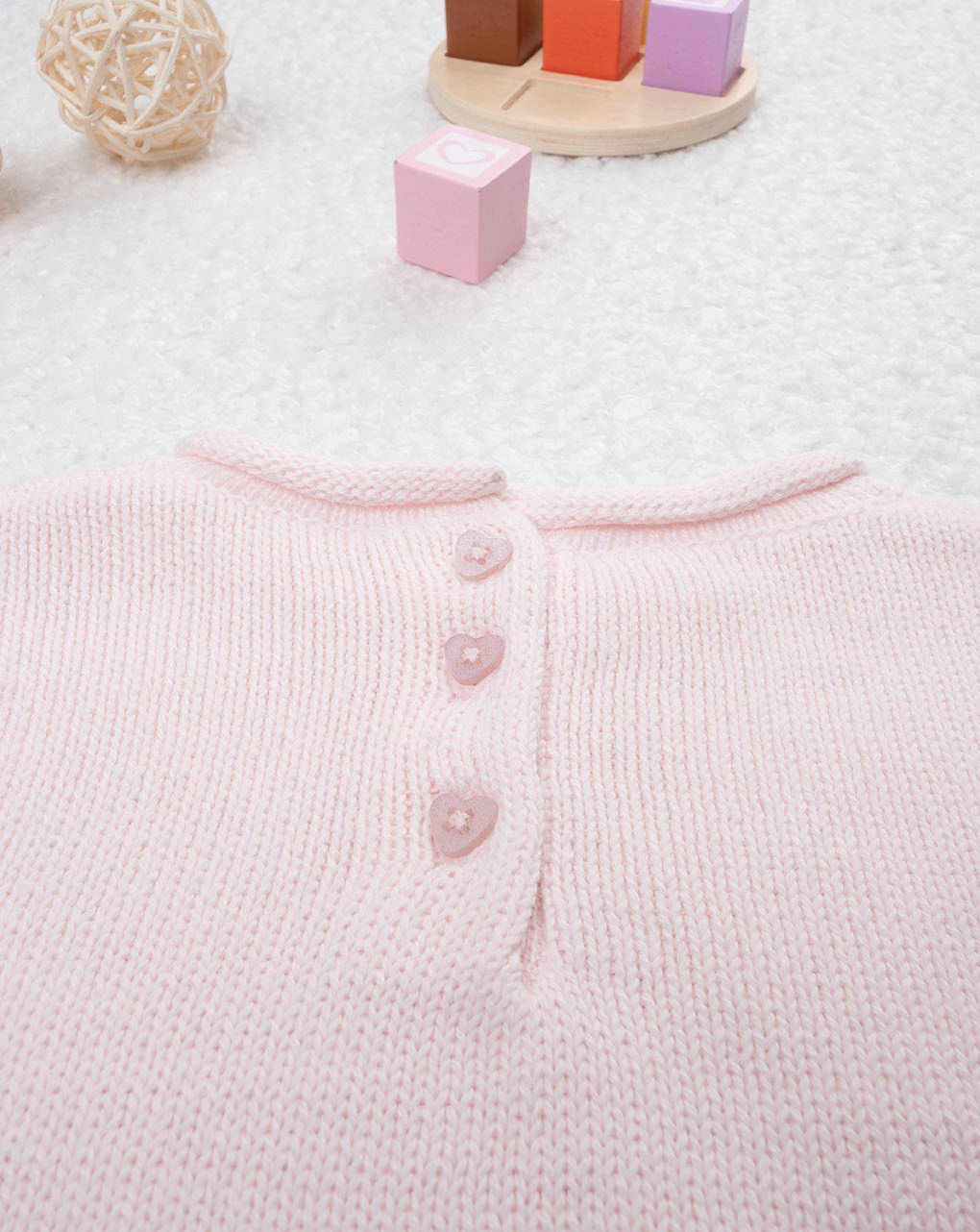 Maglia bimba rosa cuori traforati