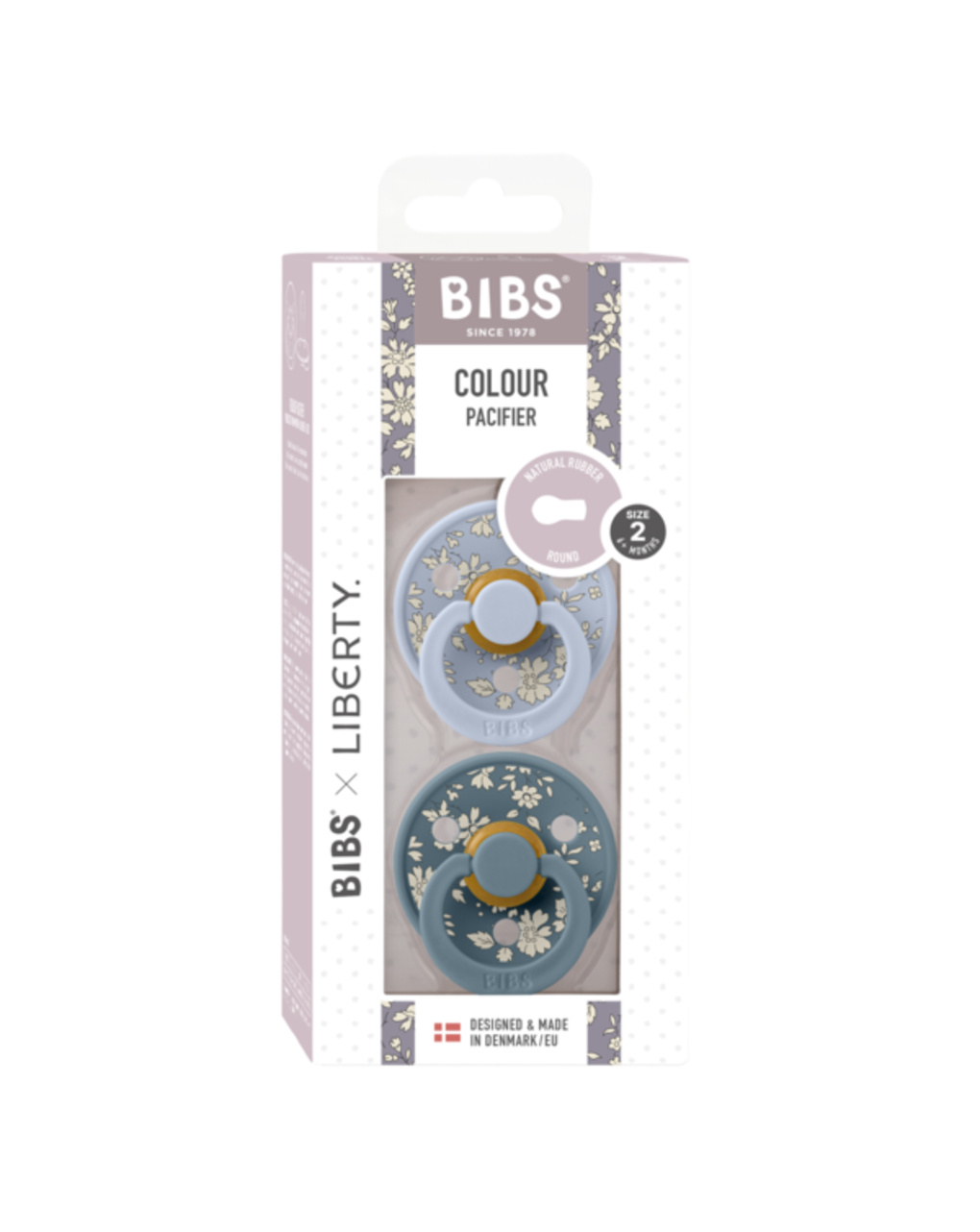 Bibs x liberty colour rotondo lattice baby blu - petrolio size 2 - bibs