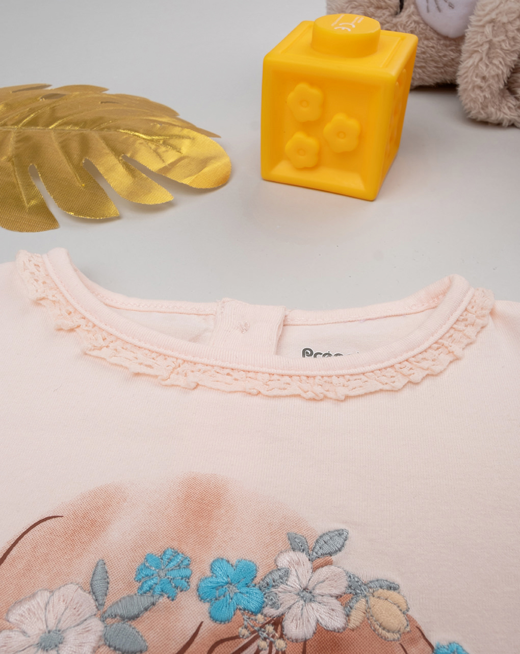 T-shirt bimba rosa stampata