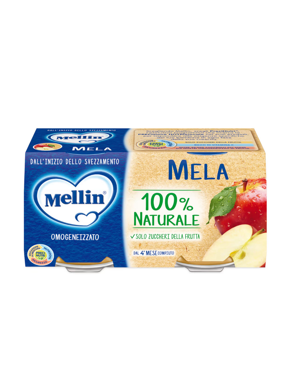 Omogeneizzato mela 2×100 gr - mellin