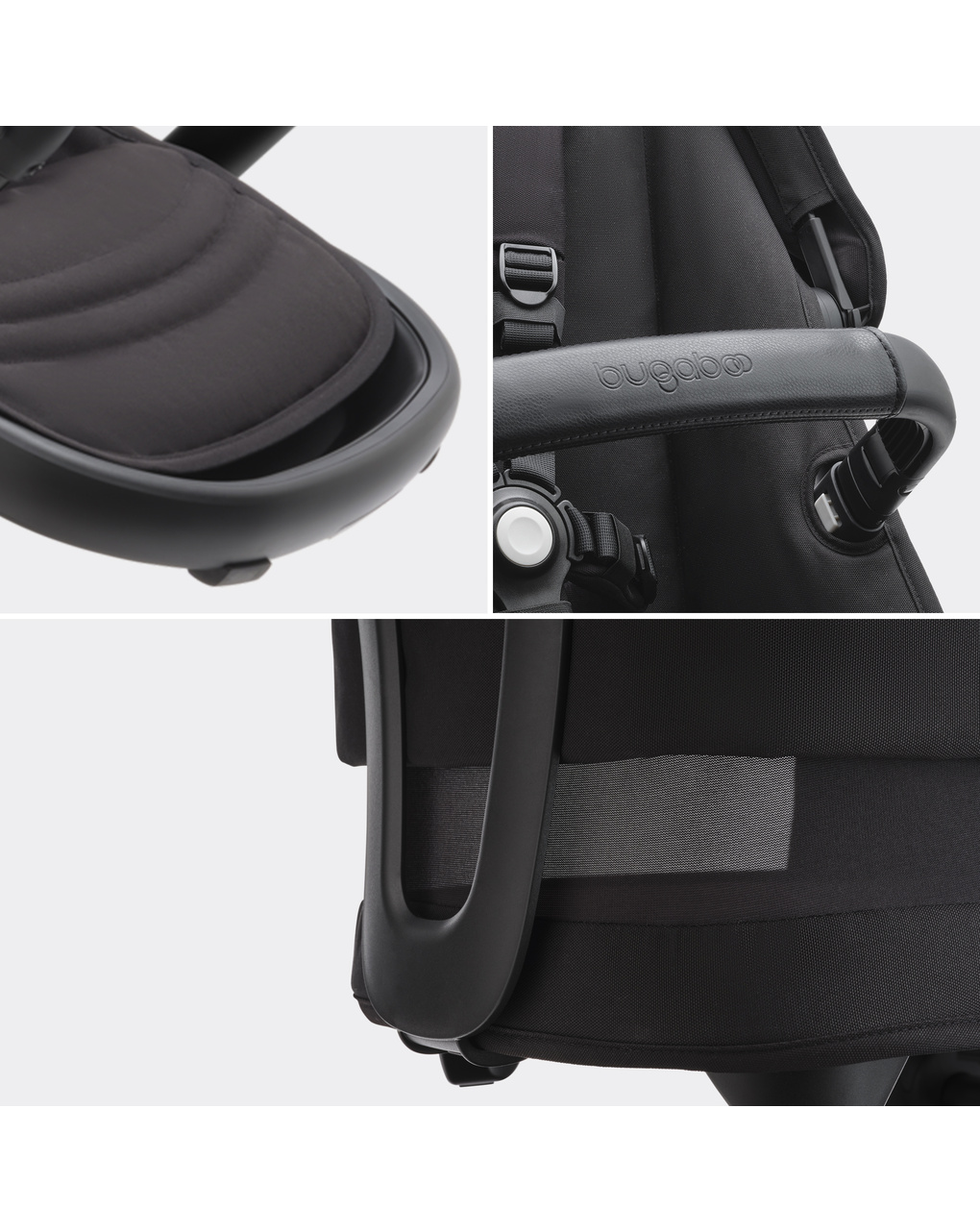 Passeggino fox 5 completo (navicella + seduta) black/midnight black - bugaboo