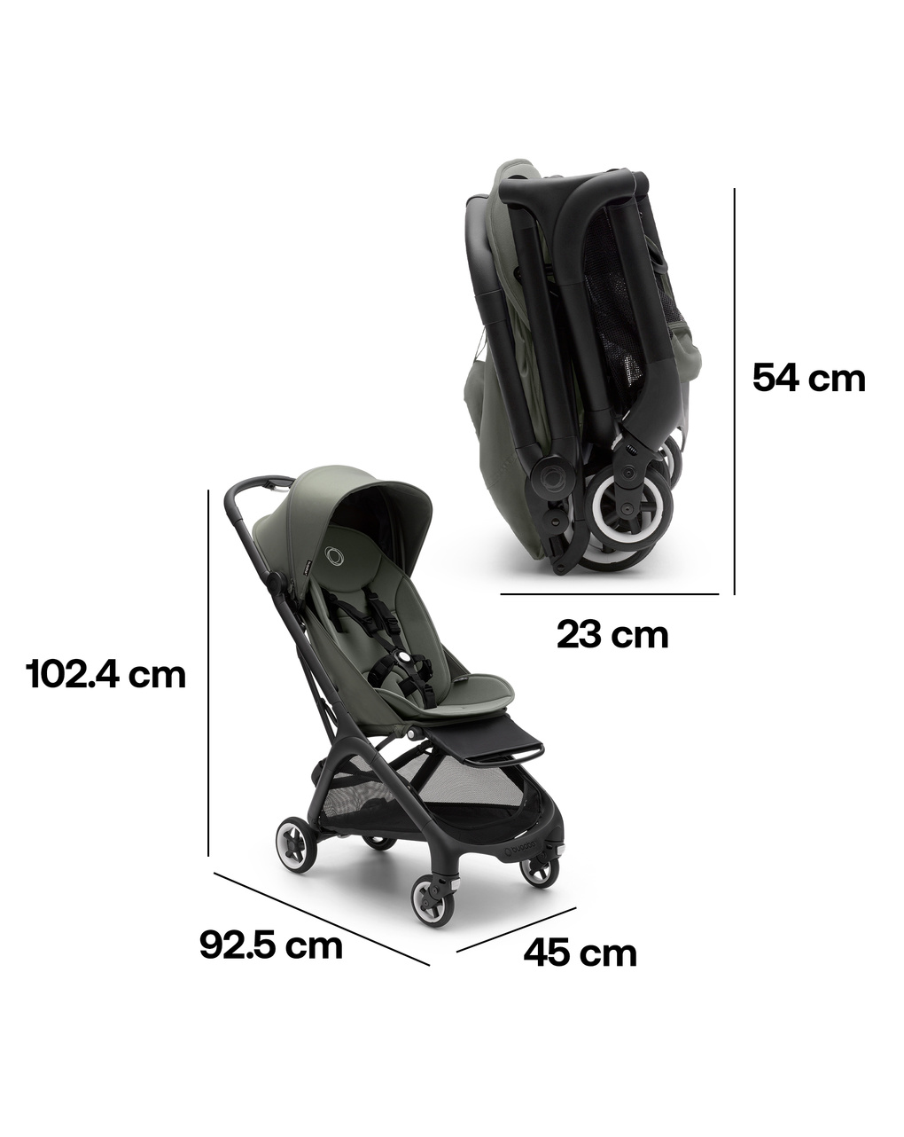 Bugaboo butterfly black/forest green