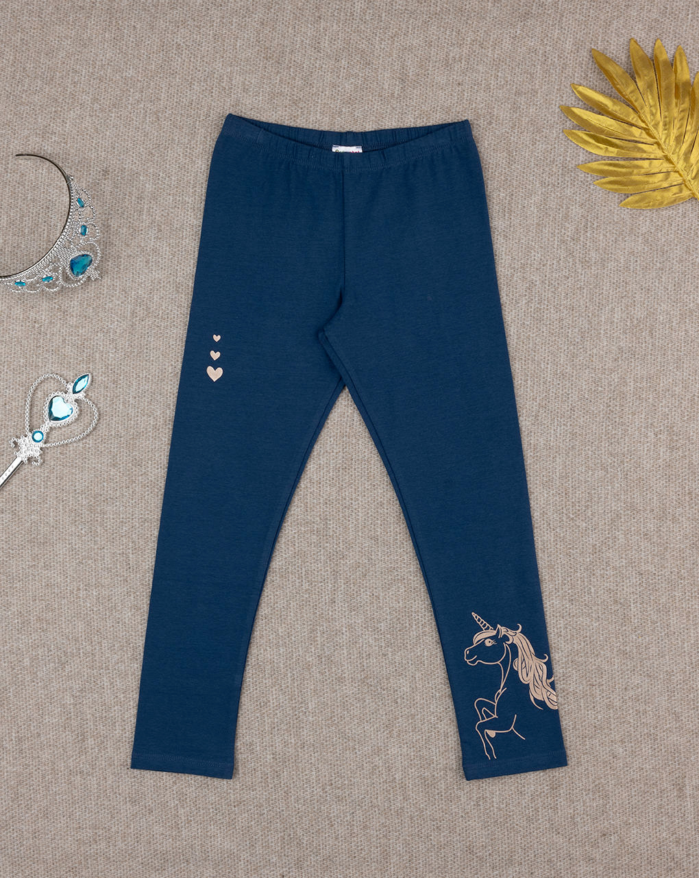 Legging bimba blu unicorno