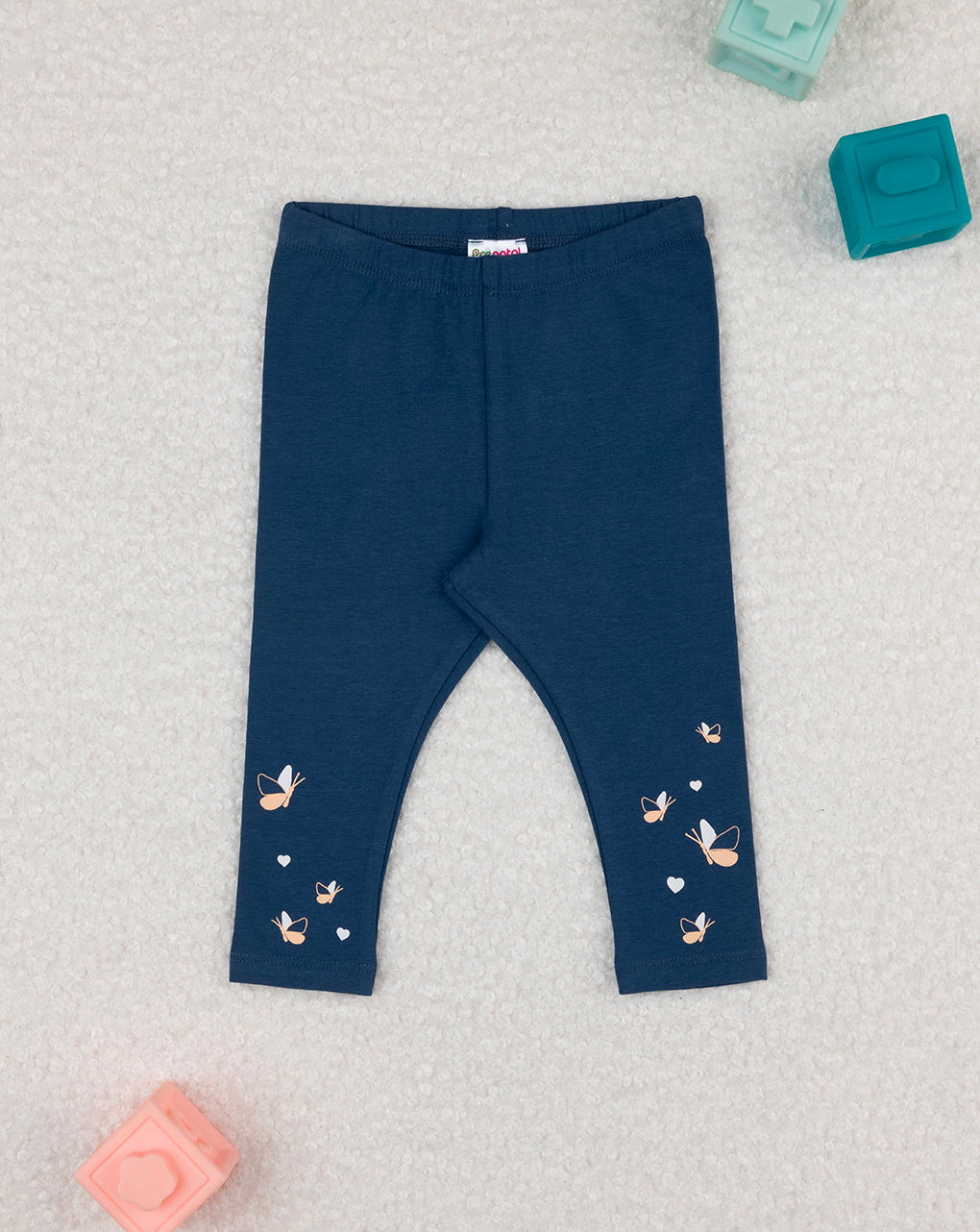 Legging bimba blu farfalle