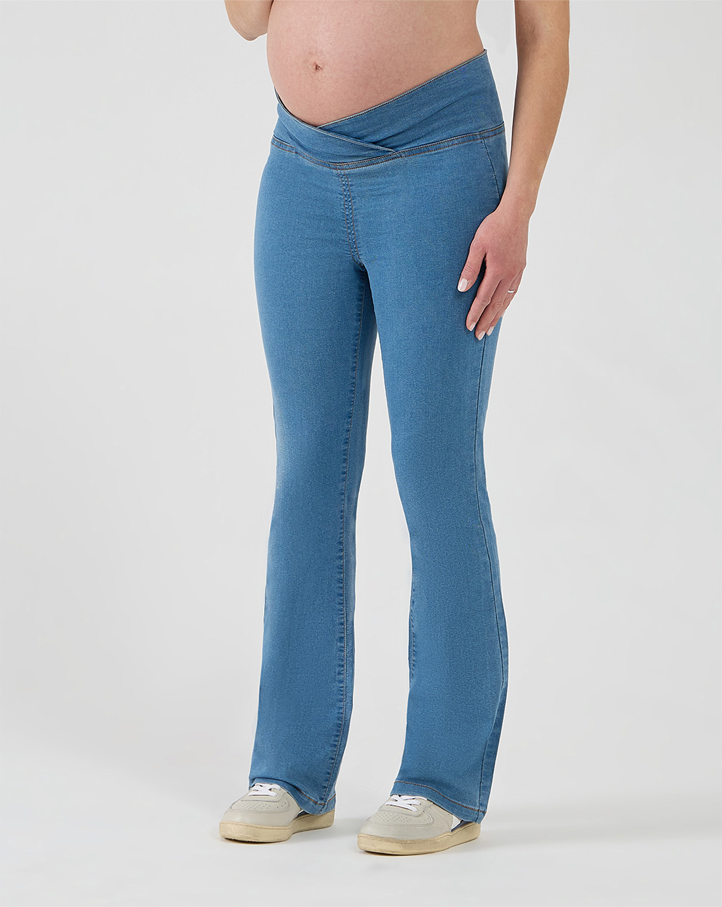 Pantalone premaman in denim stretch