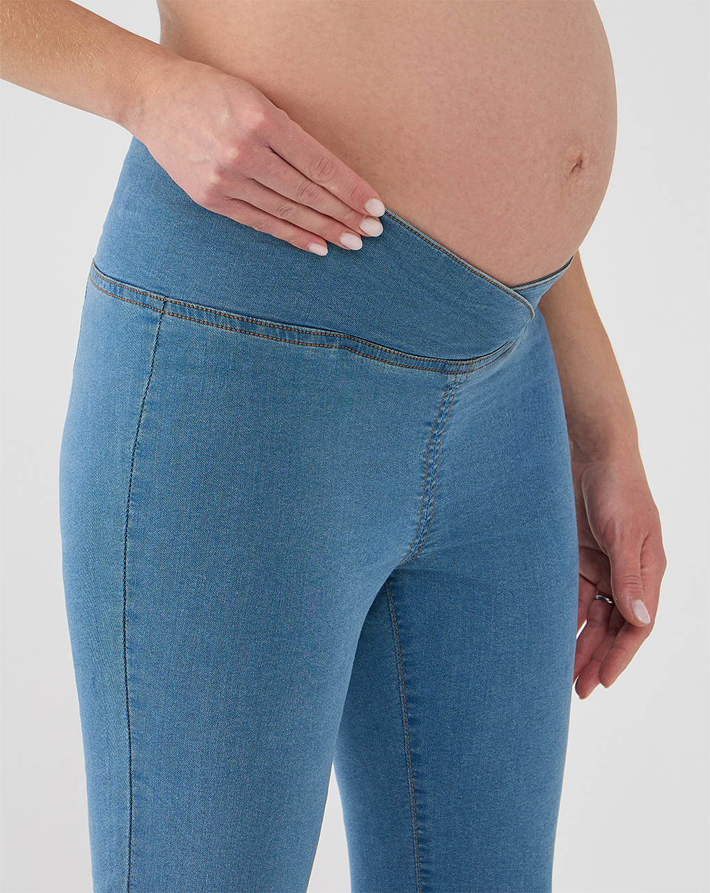 Pantalone premaman in denim stretch