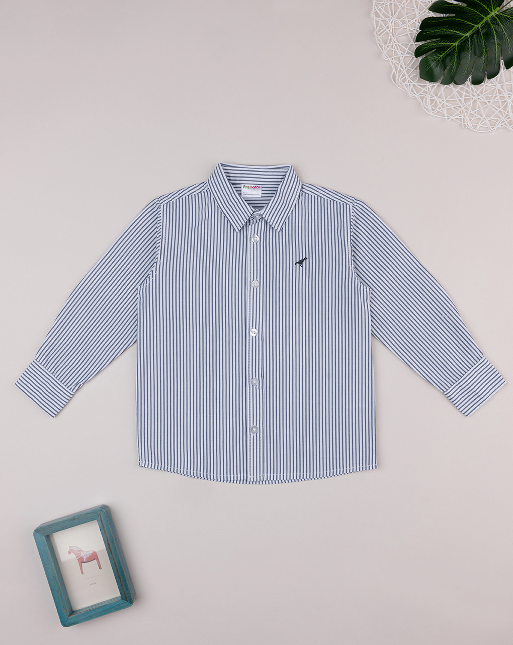 Camicia maniche lunghe righe bambino