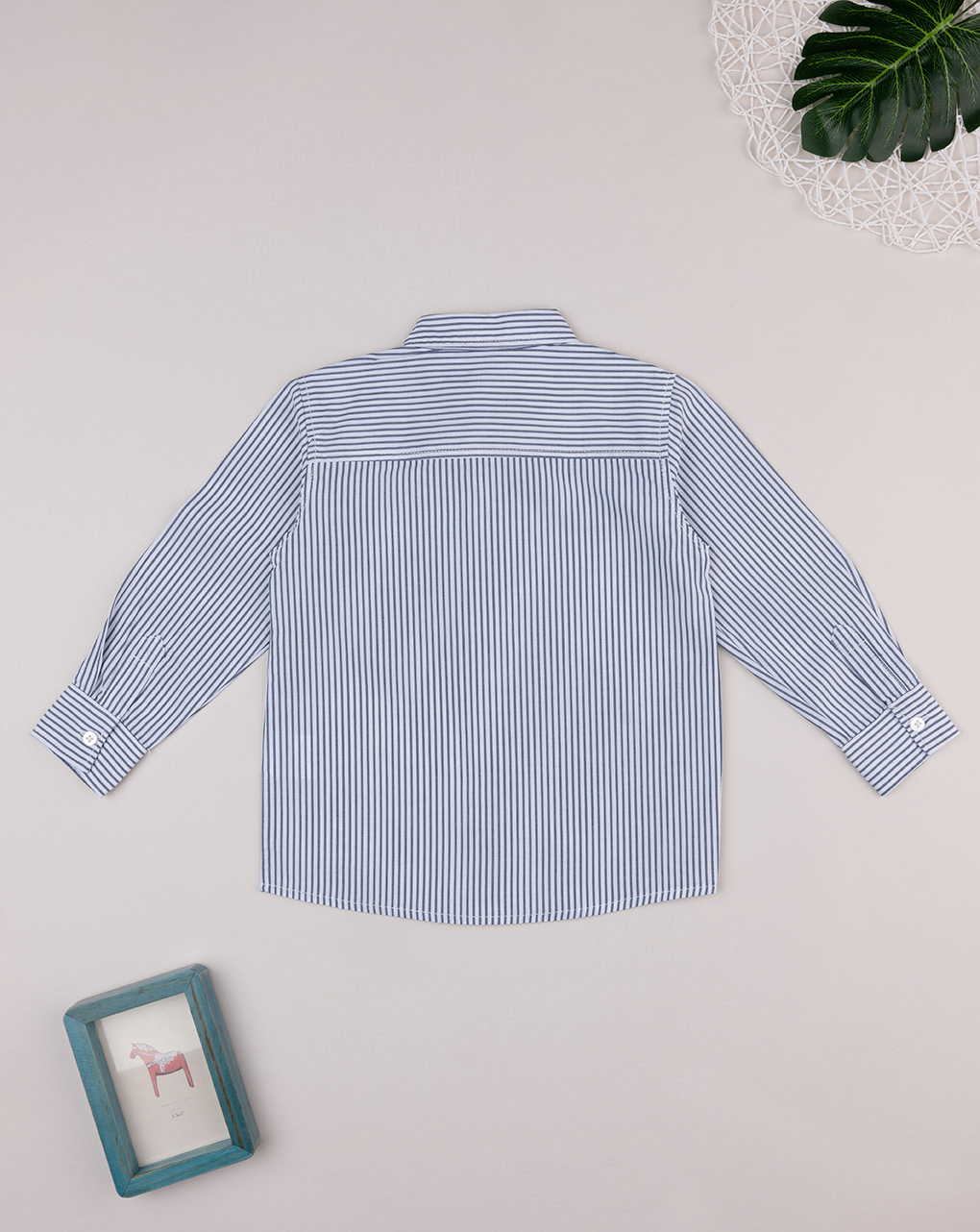 Camicia maniche lunghe righe bambino