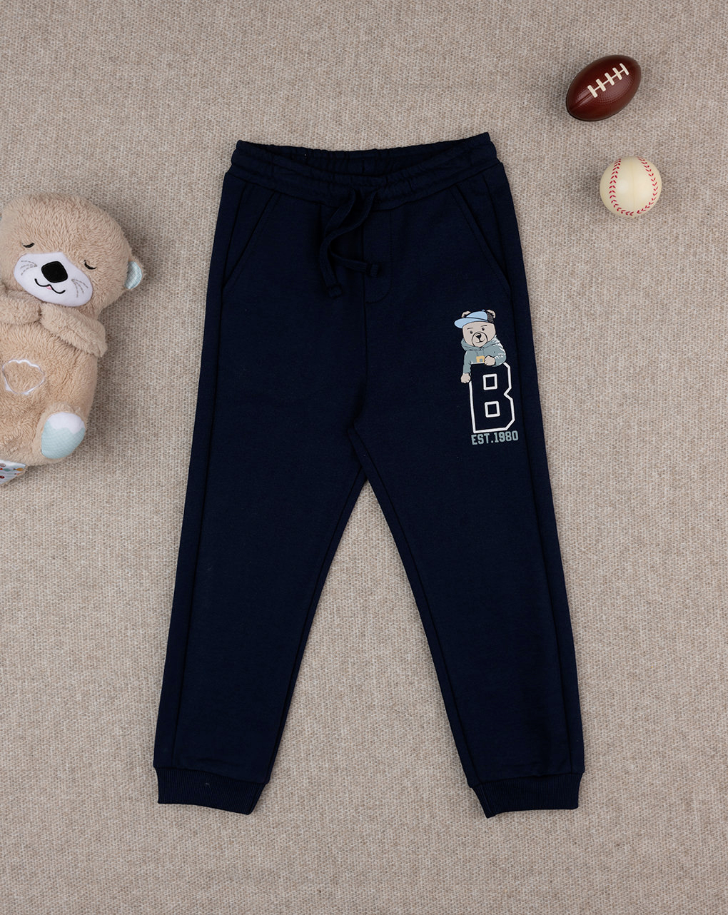 Pantalone bimbo blu orso