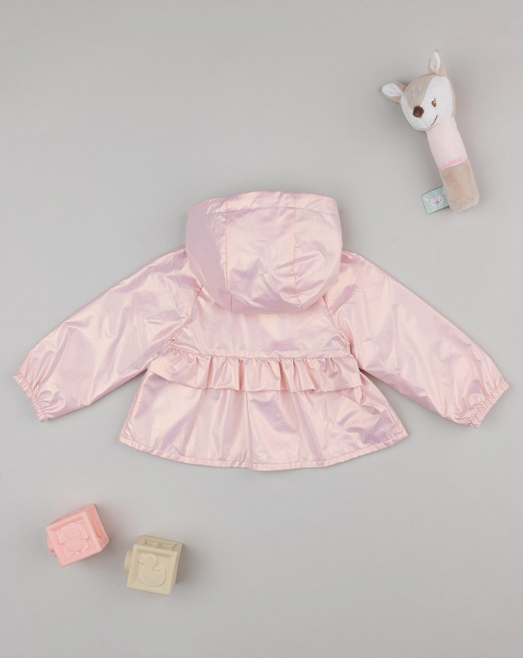 Giacca bimba rosa reversibile