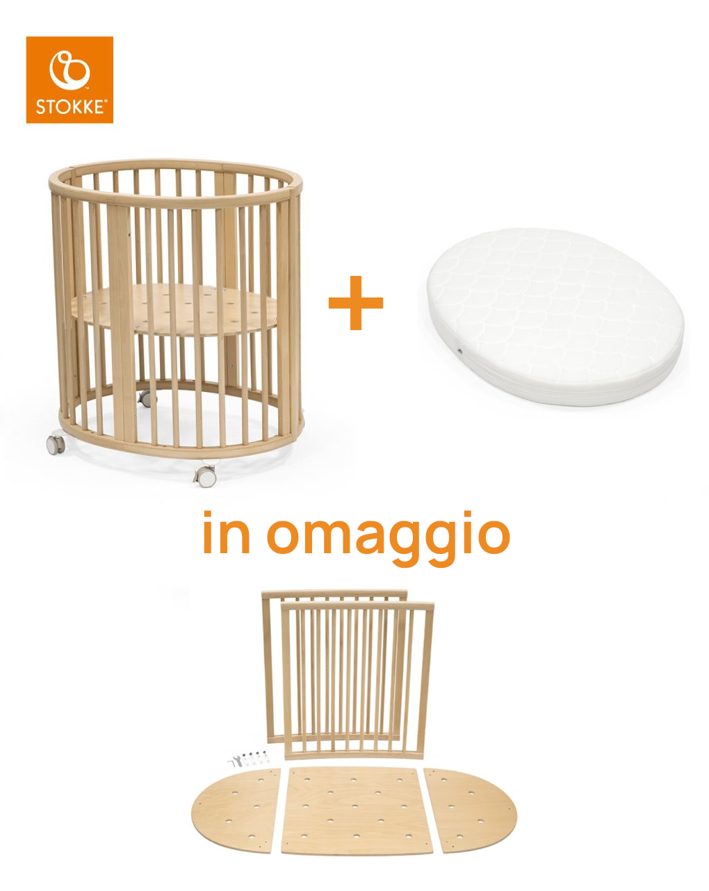 Letto sleepi mini natural v3 + mattress v3 ed in omaggio estensione letto – stokke®