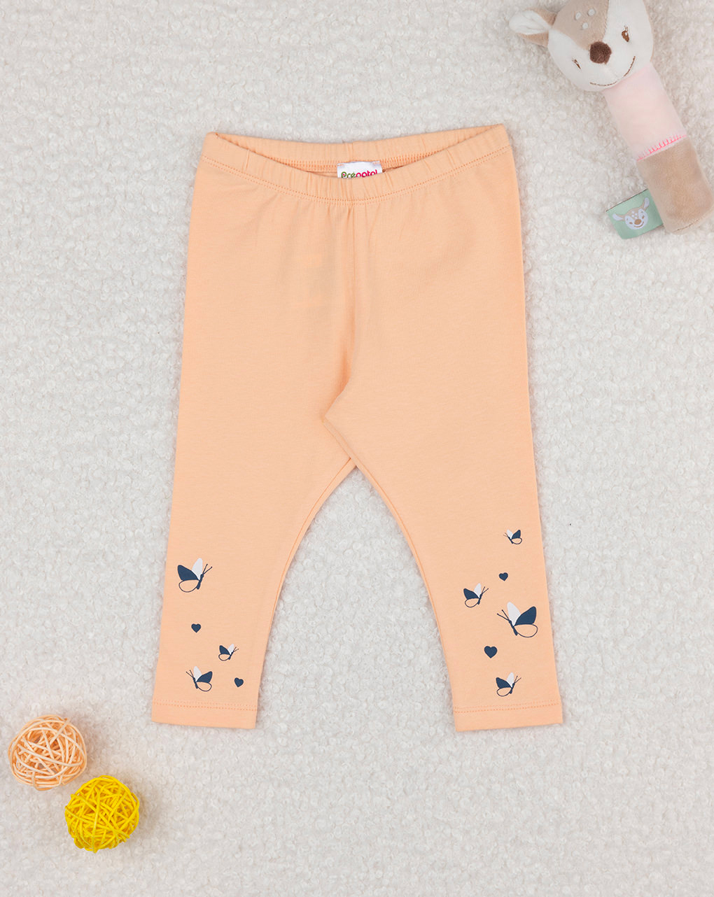 Legging bimba arancioni farfalle