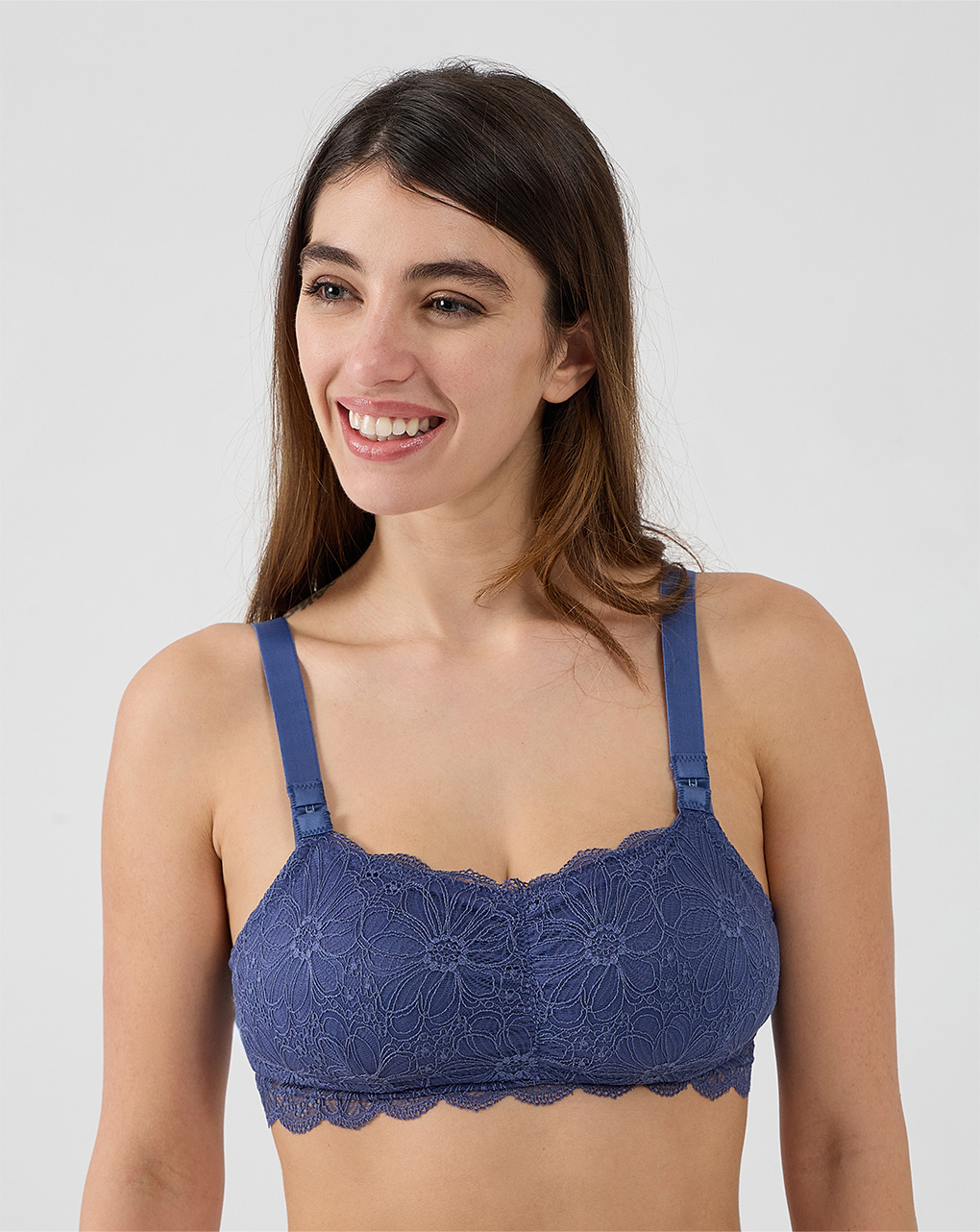 Reggiseno allattamento in pizzo blu