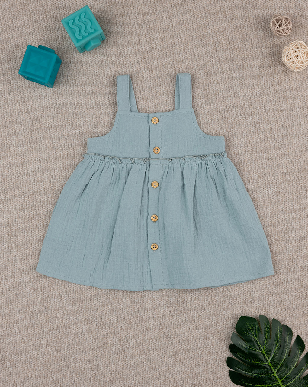 Pinafore bimba verde