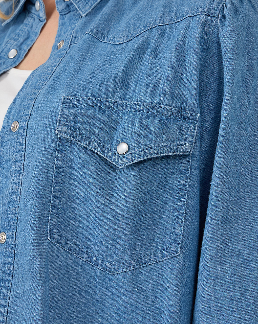 Camicia premaman allattamento in chambray