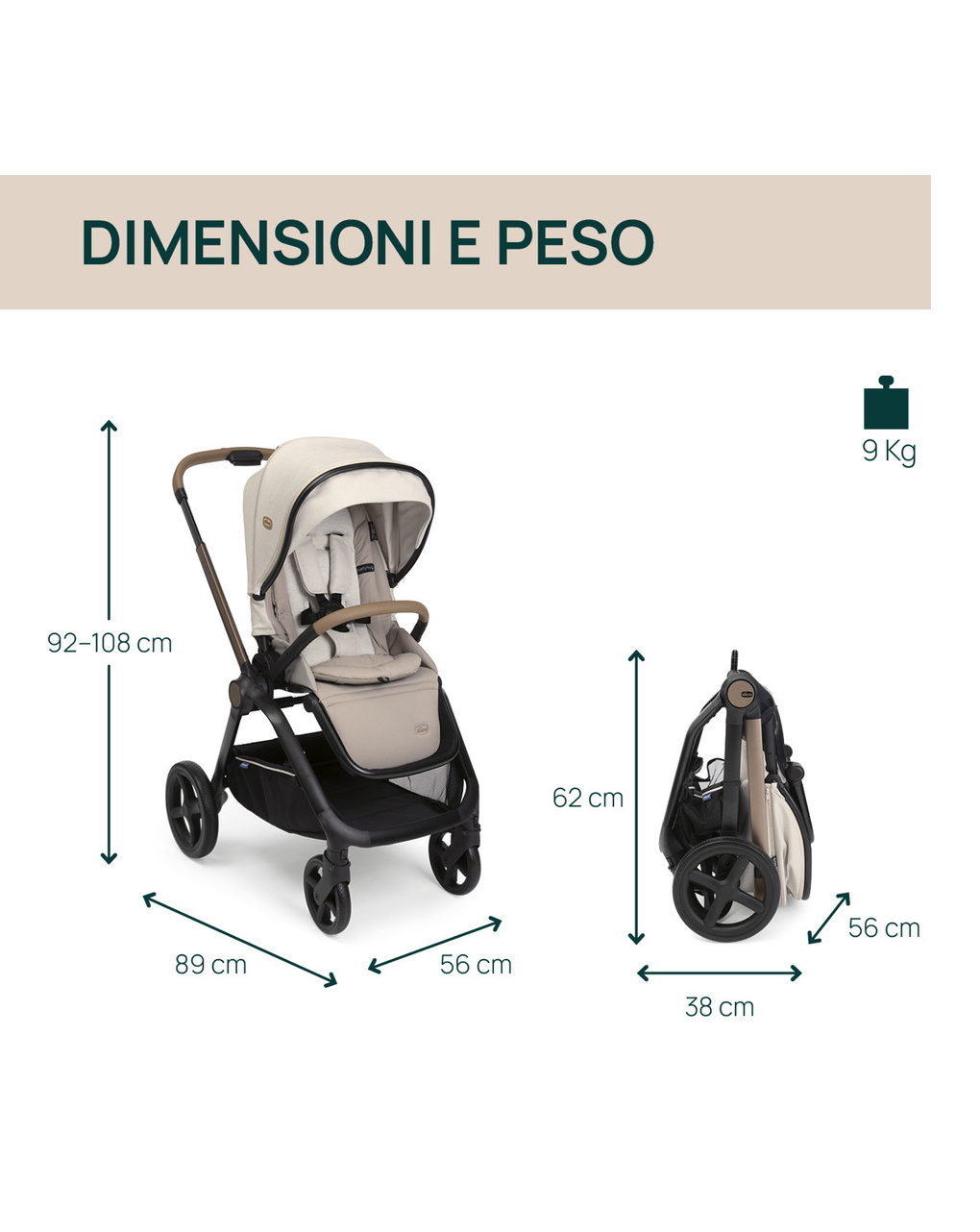 Trio mysa gran comfort con first seat recline - chicco