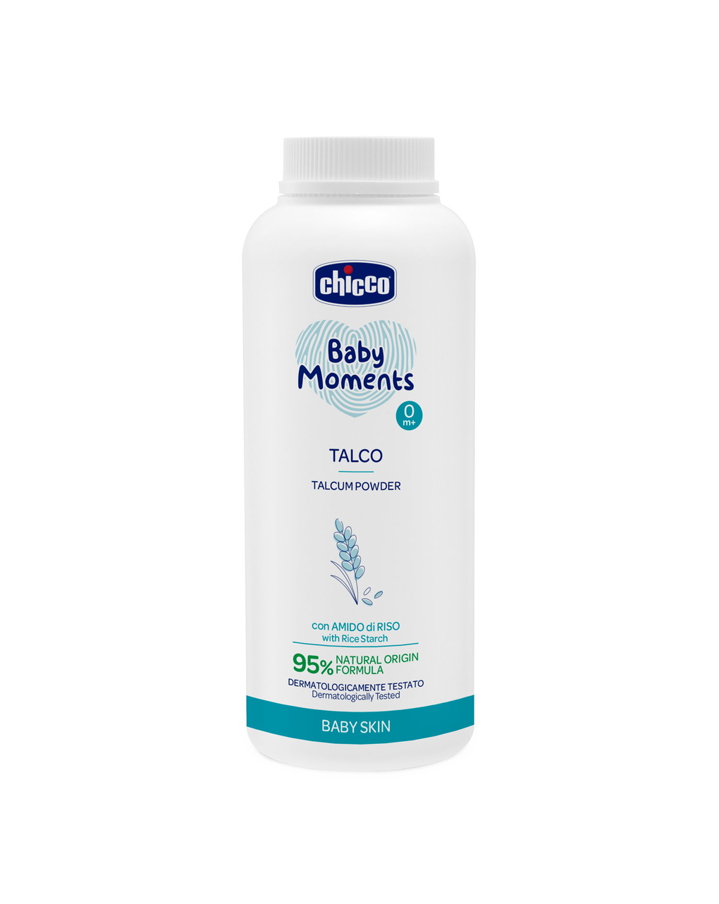 Baby moments talco con amido di riso barattolo 150 grammi - chicco