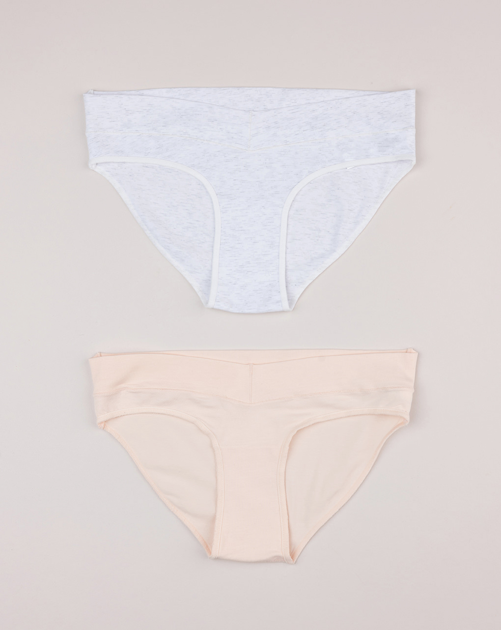 Pack 2 slip bianco/beige premaman