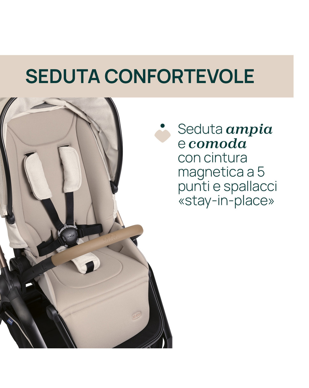 Trio mysa gran comfort con first seat recline - chicco