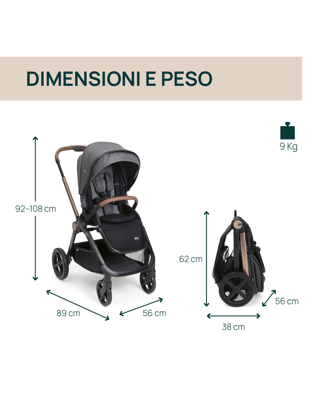 Trio mysa flexi con first seat recline (con lullaglide)