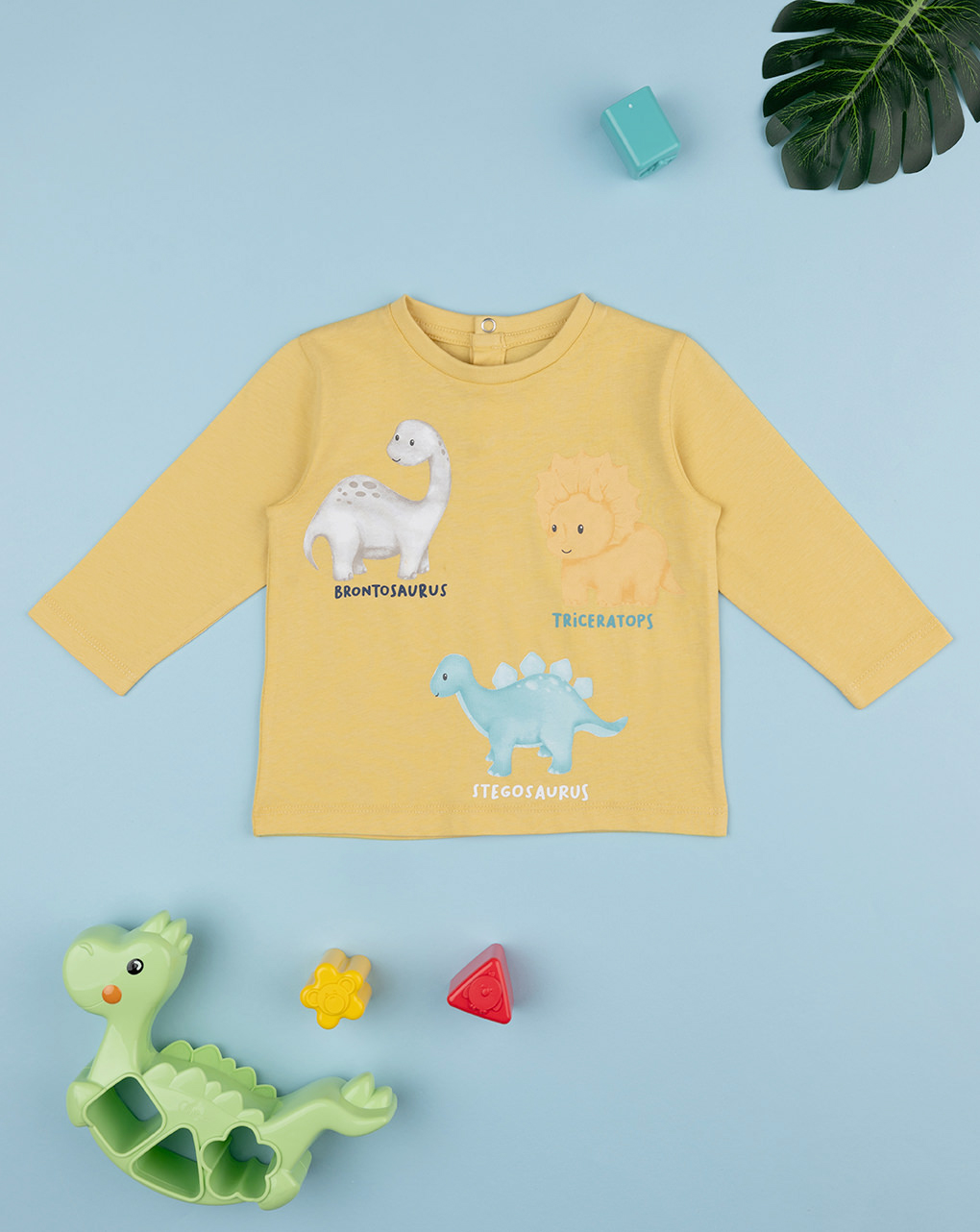 T-shirt bimbo bianca dinosauri