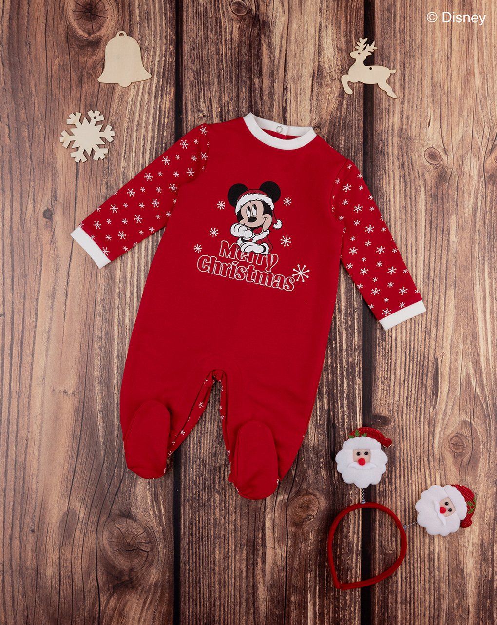 Tutina felpato unisex "mickey natale"