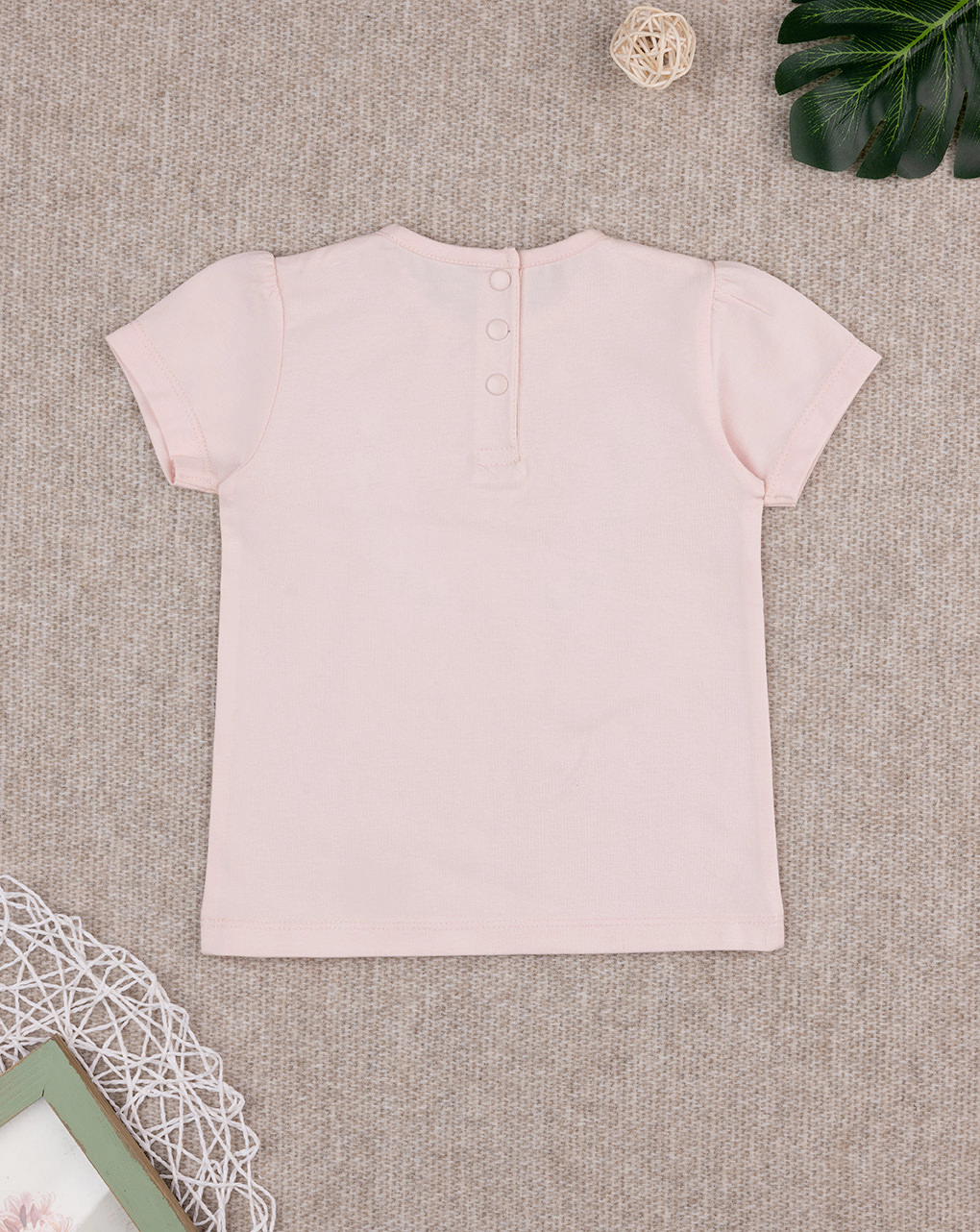 T-shirt bimba rosa chiaro stampata
