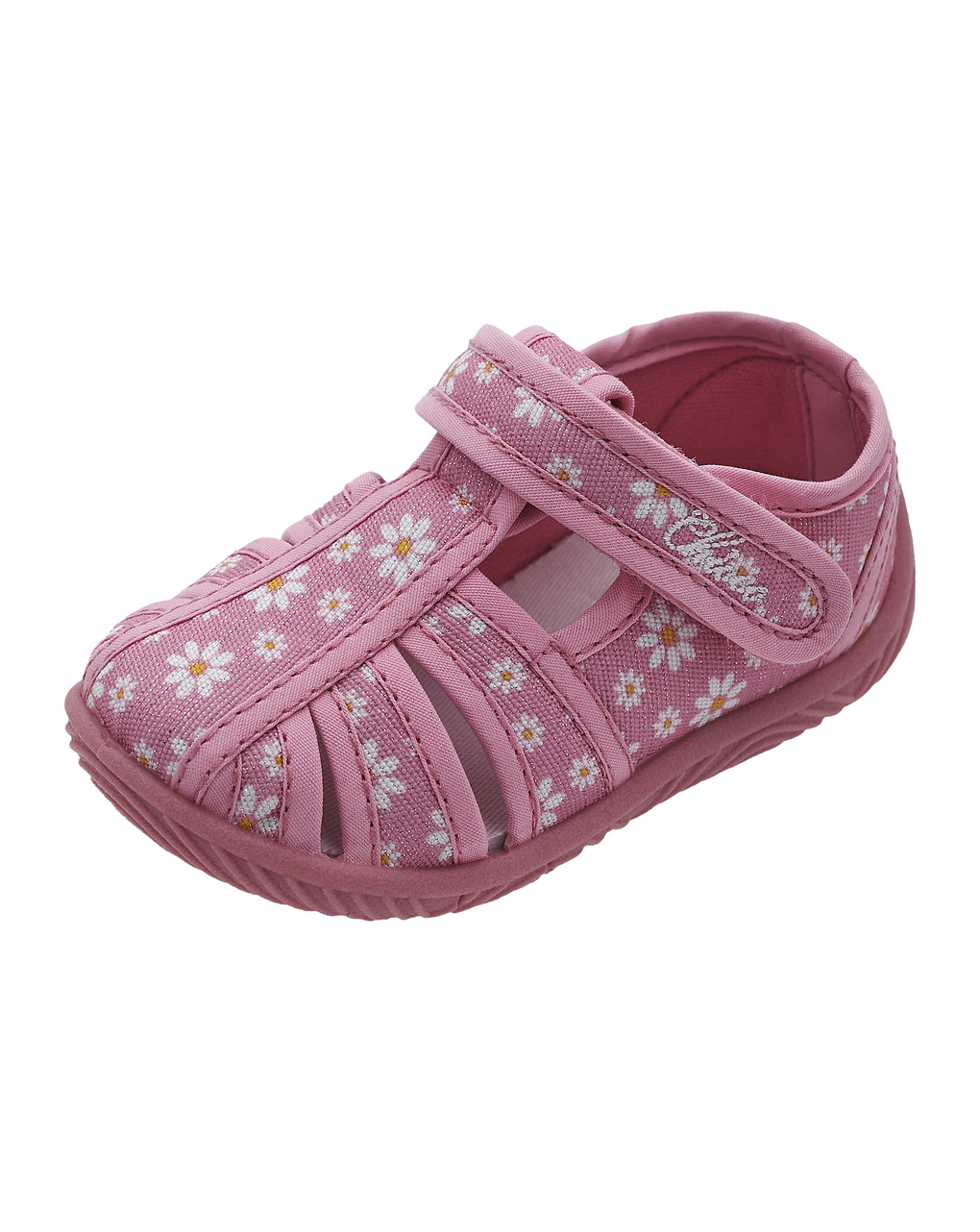 Pantofola tullio 4 bimba rosa con fiorellini