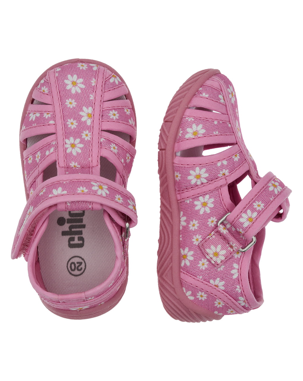 Pantofola tullio 4 bimba rosa con fiorellini