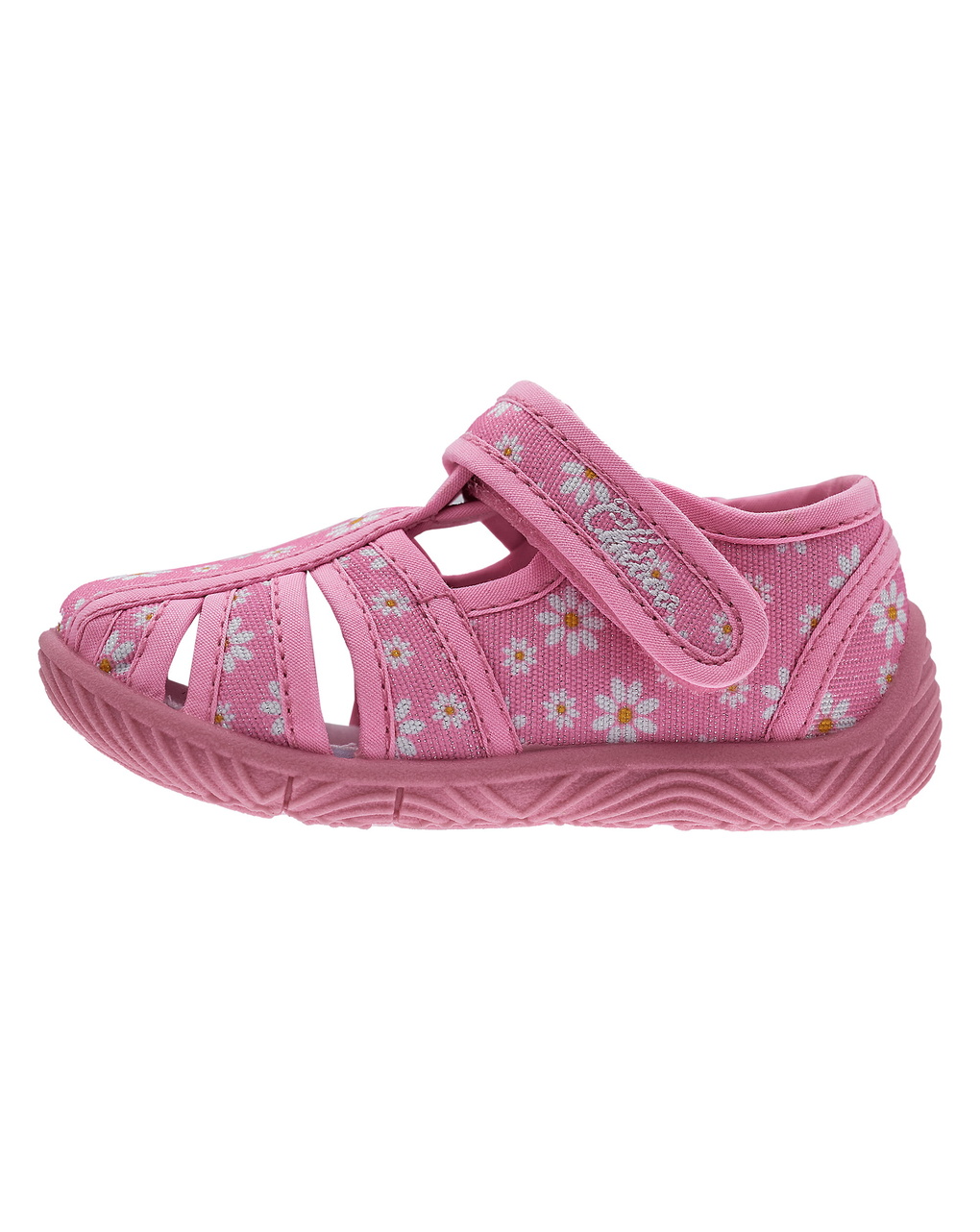 Pantofola tullio 4 bimba rosa con fiorellini