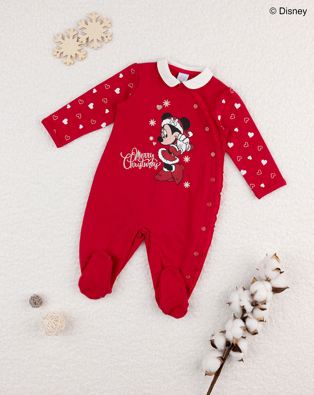 Tutina felpata bimba ""minnie natale"