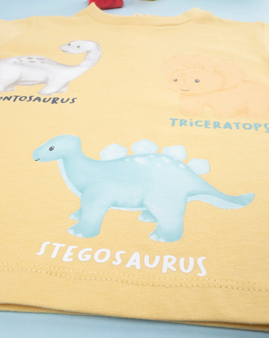 T-shirt bimbo bianca dinosauri