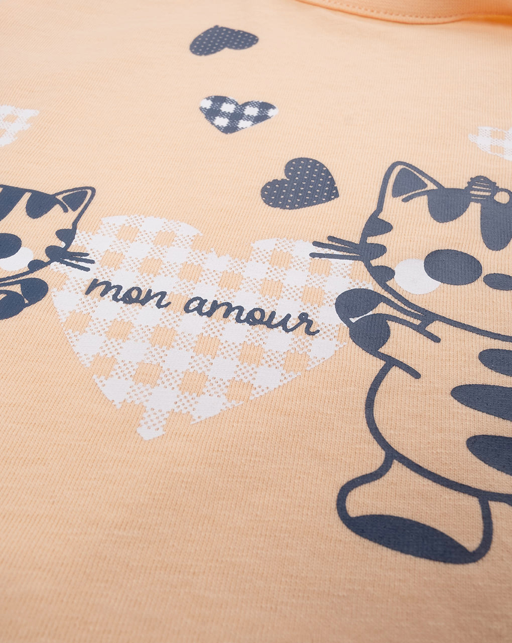 Pigiama bimba gatti arancione/blu