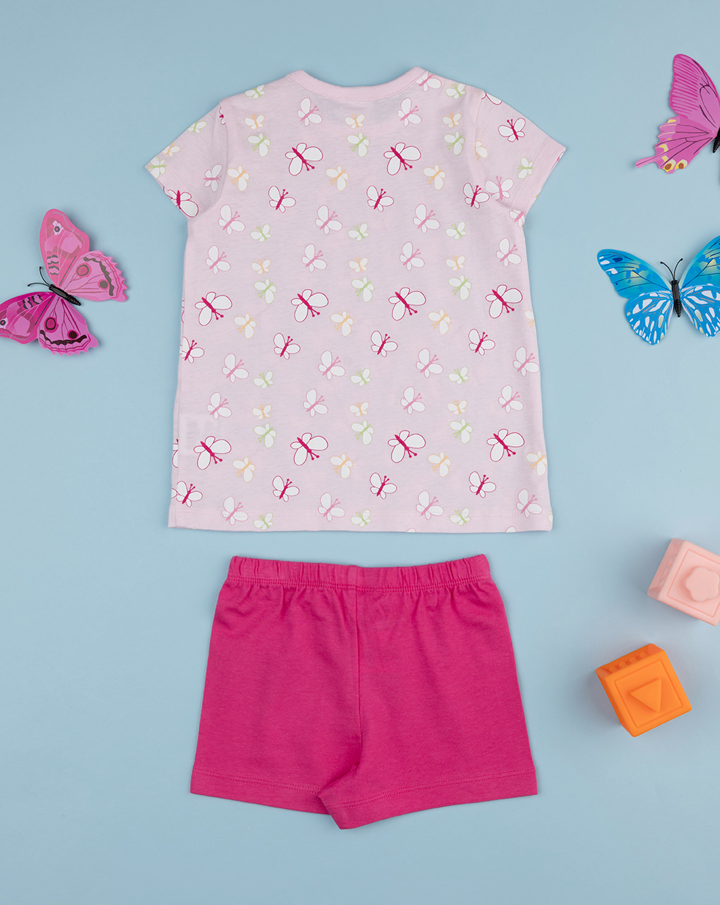 Pigiama bimba rosa farfalle