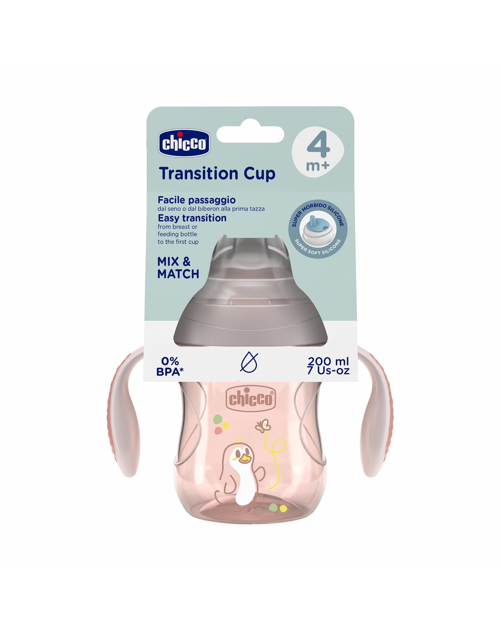 Tazza transition 4m+ rosa - chicco
