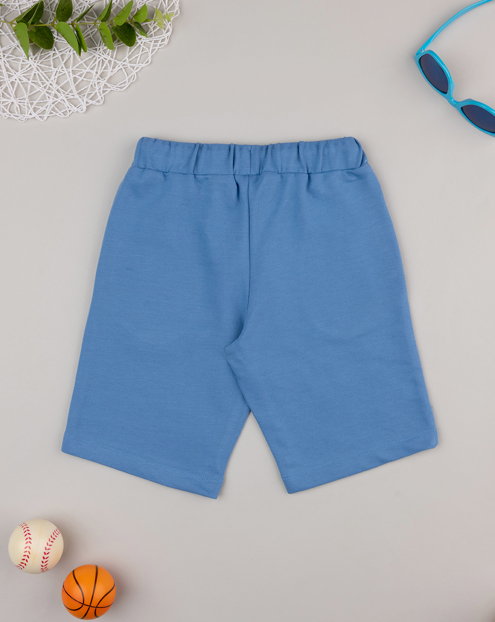 Shorts blu bambino felpa
