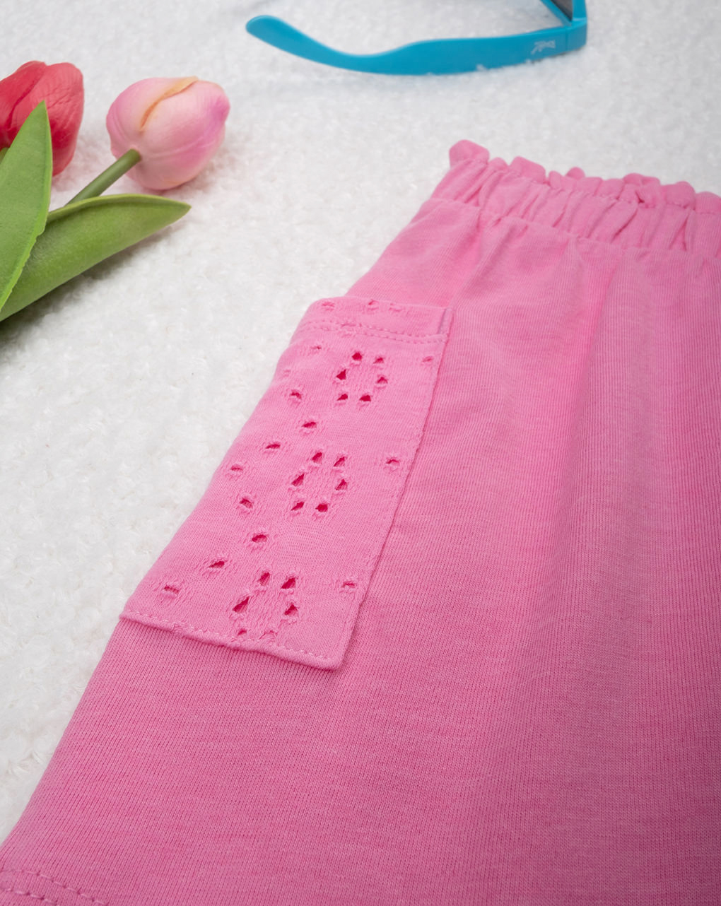 Shorts bimba sangallo rosa