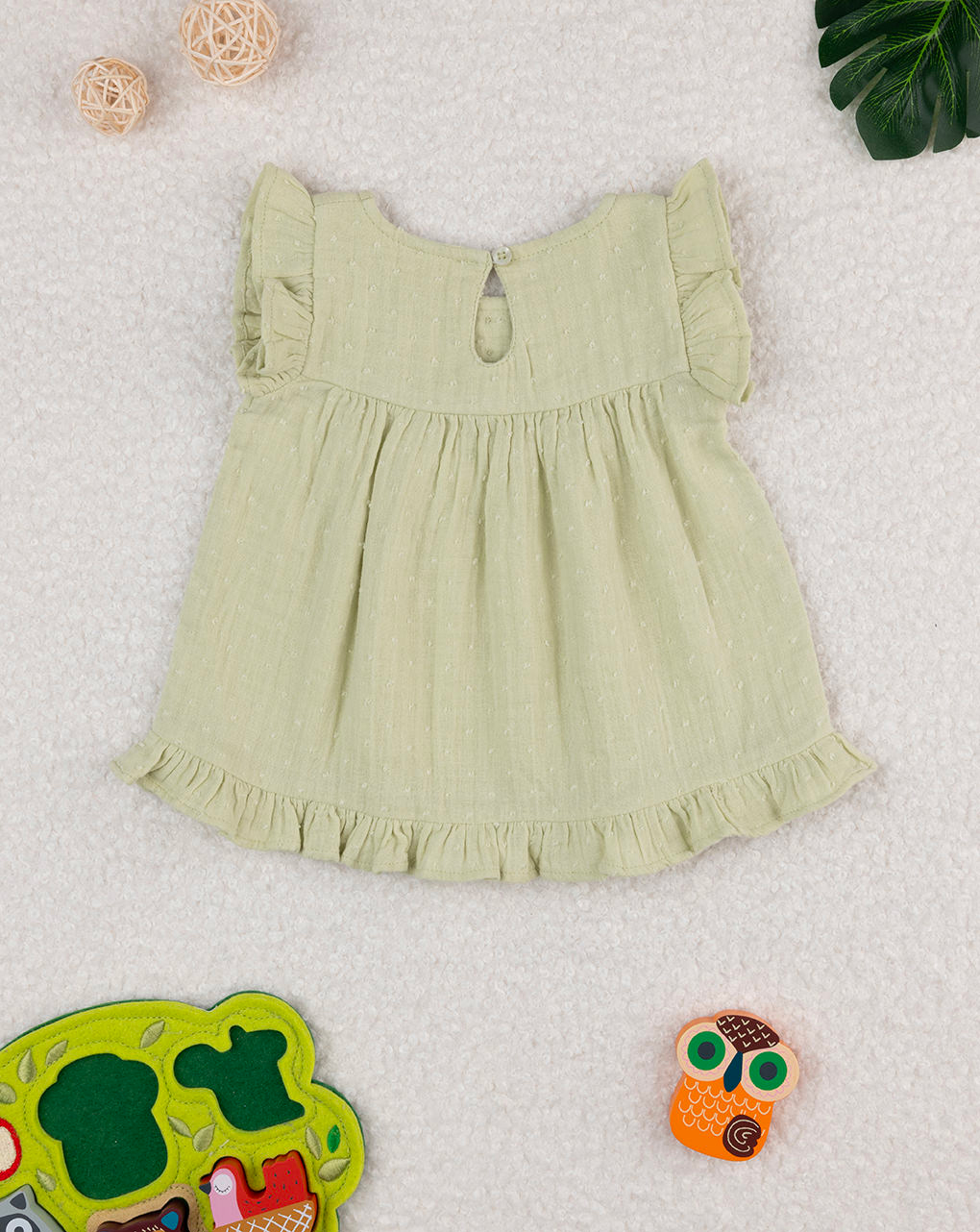 Camicia bimba verde