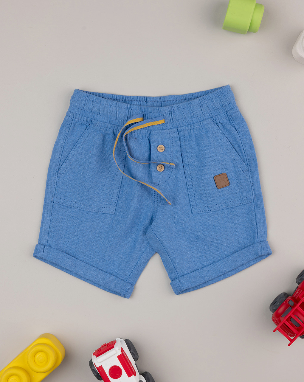 Bermuda bimbo lino blu