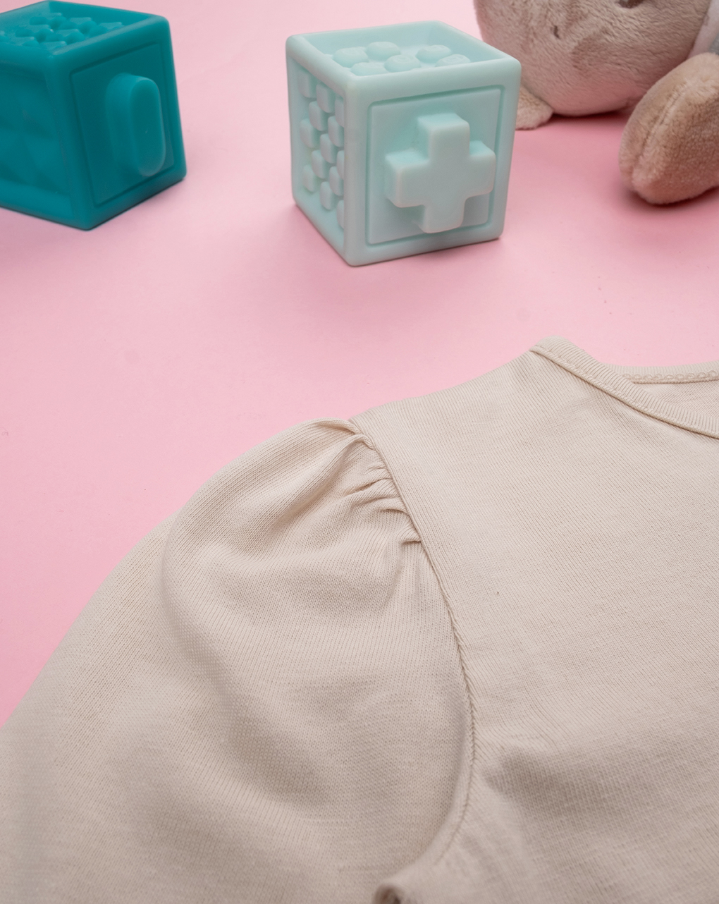 T-shirt bimba beige orsetto nanna